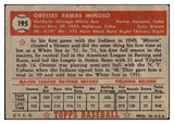 1952 Topps Baseball #195 Minnie Minoso White Sox GD-VG 489130