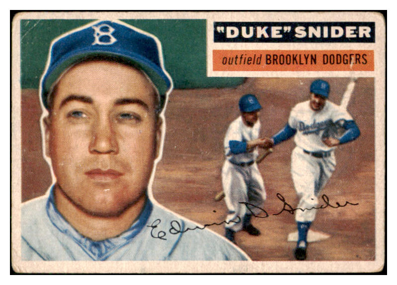 1956 Topps Baseball #150 Duke Snider Dodgers VG Gray 489145