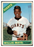 1966 Topps Baseball #001 Willie Mays Giants Good 489156
