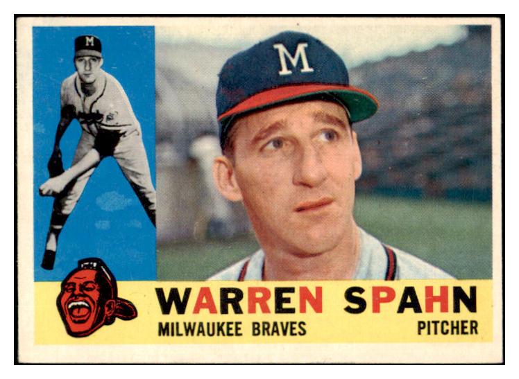 1960 Topps Baseball #445 Warren Spahn Braves EX-MT 489176