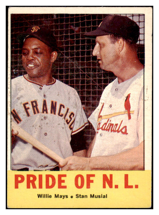 1963 Topps Baseball #138 Willie Mays Stan Musial FR-GD 489177