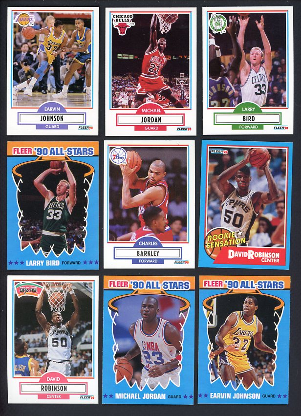 1990 Fleer Basketball Complete Set Nr-Mt Jordan Bird Johnson 489215