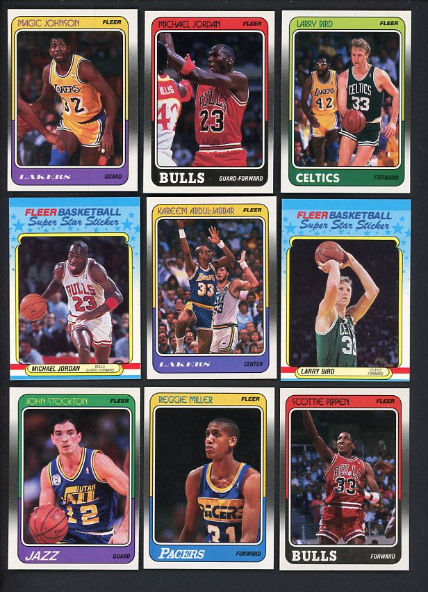 1988 Fleer Basketball Complete Set NR-MT/MT Jordan Bird Johnson 489217