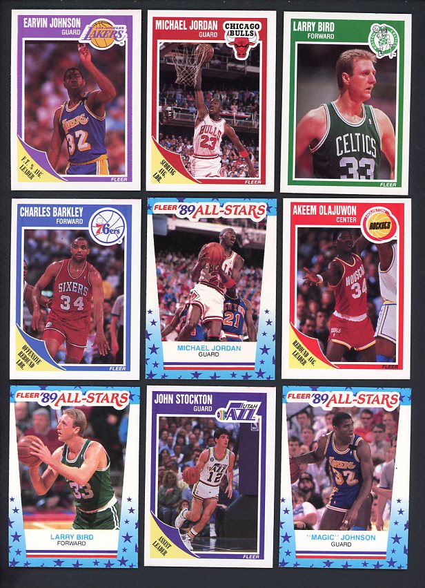 1989 Fleer Basketball Complete Set NR-MT/MT Jordan Bird Johnson 489218