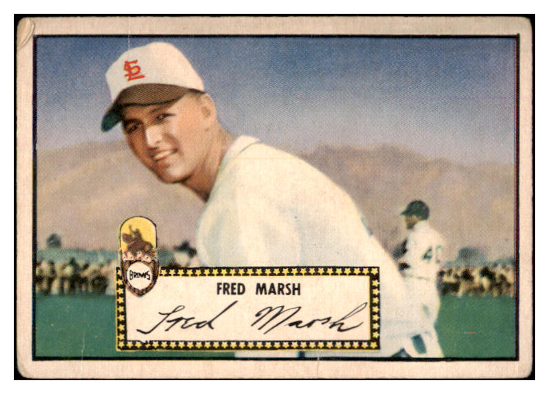 1952 Topps Baseball #008 Fred Marsh Browns VG Red 489240