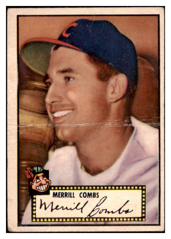 1952 Topps Baseball #018 Merrill Combs Indians Good Black 489252
