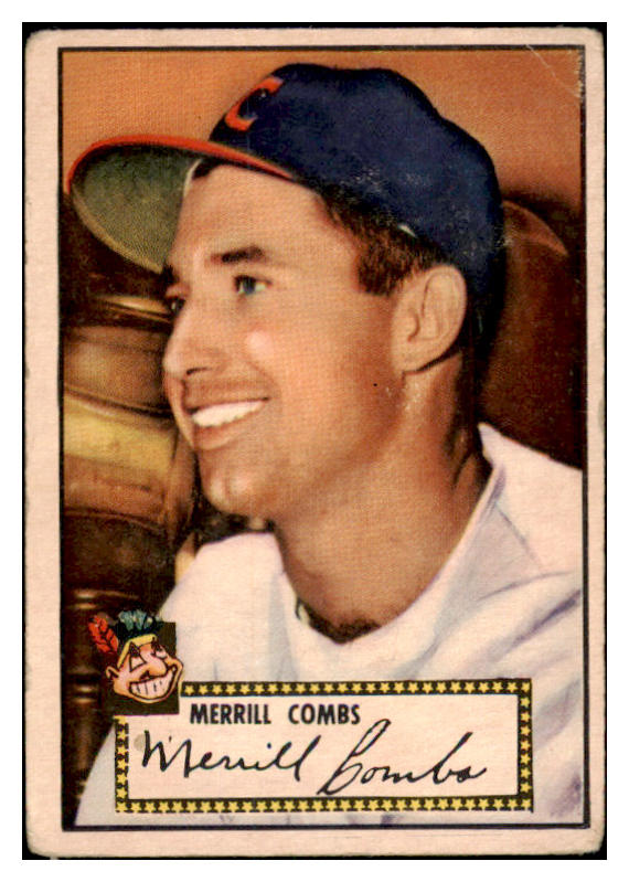 1952 Topps Baseball #018 Merrill Combs Indians VG Red 489253