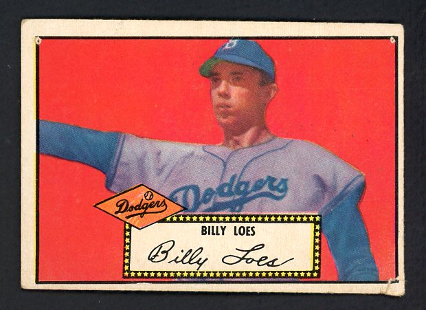 1952 Topps Baseball #020 Billy Loes Dodgers GD-VG Black 489255