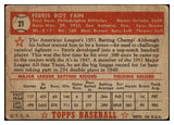 1952 Topps Baseball #021 Ferris Fain A's Good Red 489256