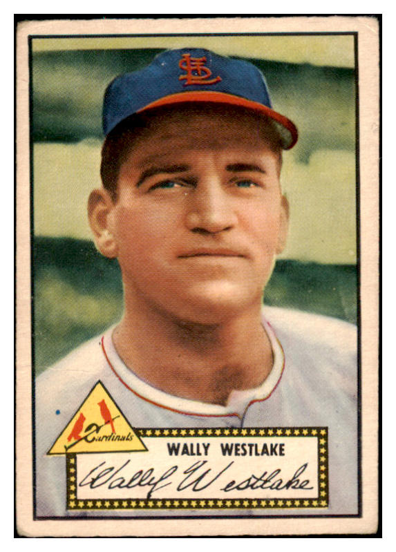 1952 Topps Baseball #038 Wally Westlake Cardinals VG Red 489275