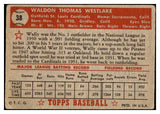 1952 Topps Baseball #038 Wally Westlake Cardinals VG Red 489275