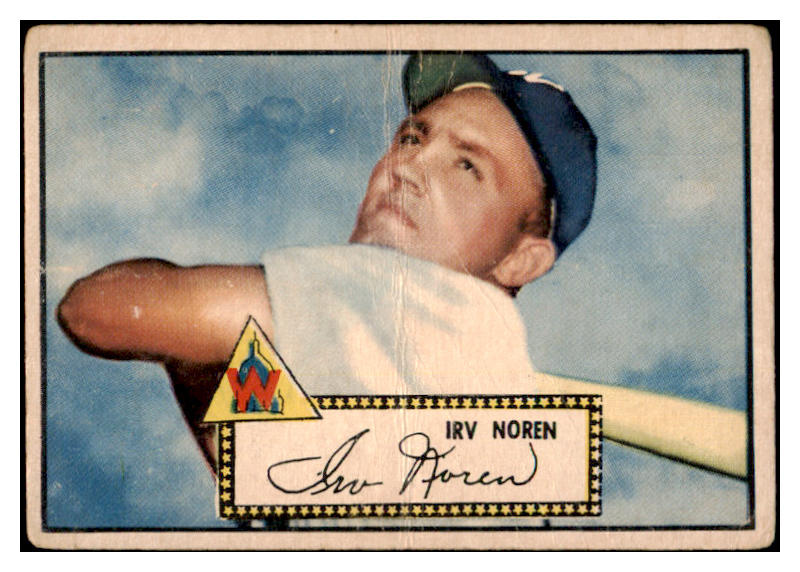 1952 Topps Baseball #040 Irv Noren Senators Good Red 489276