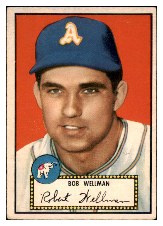 1952 Topps Baseball #041 Bob Wellman A's VG-EX Red 489279