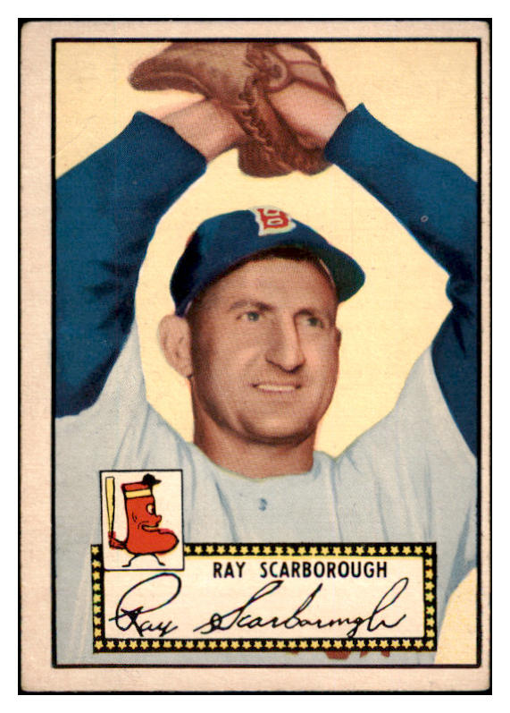 1952 Topps Baseball #043 Ray Scarborough Red Sox Good Black 489280