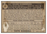 1952 Topps Baseball #043 Ray Scarborough Red Sox Good Black 489280