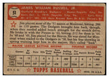 1952 Topps Baseball #051 Jim Russell Dodgers VG Red 489290