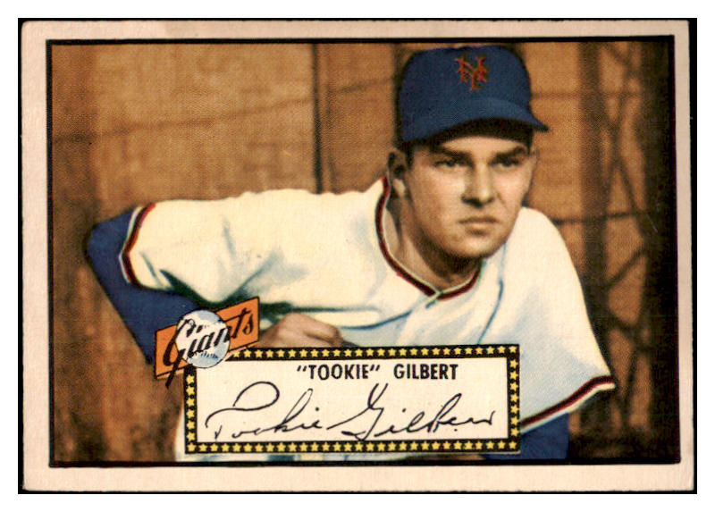 1952 Topps Baseball #061 Tookie Gilbert Giants VG-EX Red 489299