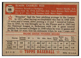 1952 Topps Baseball #066 Preacher Roe Dodgers EX+/EX-MT Red 489305