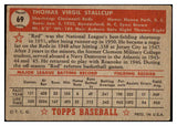 1952 Topps Baseball #069 Virgil Stallcup Reds VG Red 489308