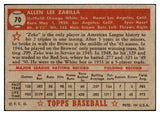 1952 Topps Baseball #070 Al Zarilla White Sox VG-EX Red 489310