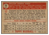 1952 Topps Baseball #073 Bill Werle Pirates VG Red 489315