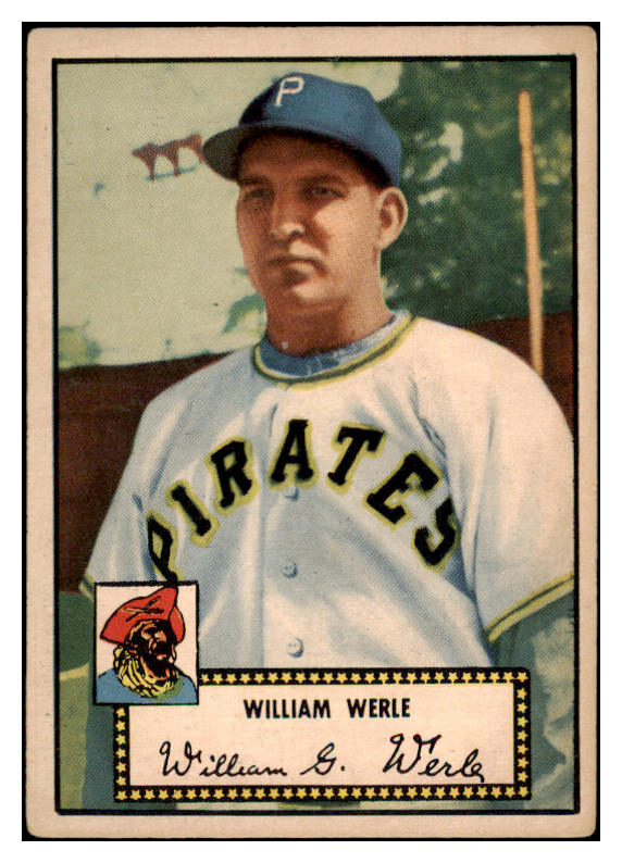 1952 Topps Baseball #073 Bill Werle Pirates VG-EX Black 489316