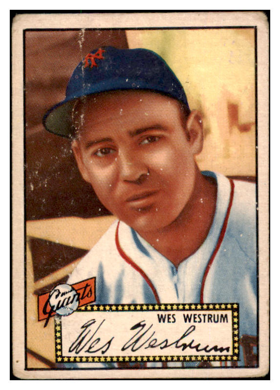 1952 Topps Baseball #075 Wes Westrum Giants Good Black 489319
