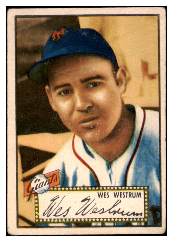1952 Topps Baseball #075 Wes Westrum Giants VG Red 489320