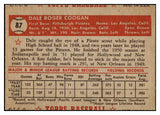 1952 Topps Baseball #087 Dale Coogan Pirates VG 489332