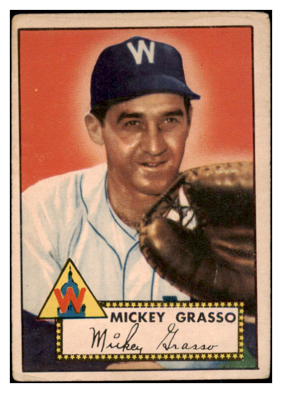 1952 Topps Baseball #090 Mickey Grasso Senators VG 489335