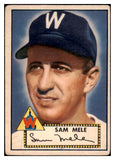 1952 Topps Baseball #094 Sam Mele Senators VG 489339