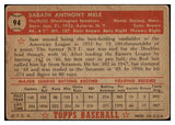 1952 Topps Baseball #094 Sam Mele Senators VG 489339