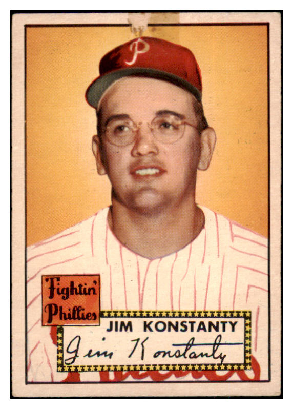 1952 Topps Baseball #108 Jim Konstanty Phillies Good 489351