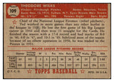 1952 Topps Baseball #109 Ted Wilks Pirates VG 489352