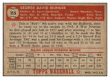 1952 Topps Baseball #115 George Munger Cardinals VG-EX 489359
