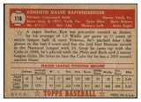 1952 Topps Baseball #118 Ken Raffensberger Reds VG-EX 489362