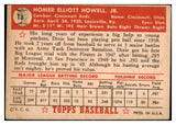 1952 Topps Baseball #135 Dixie Howell Reds VG 489378