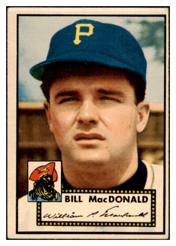 1952 Topps Baseball #138 Bill Macdonald Pirates EX 489381