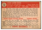 1952 Topps Baseball #143 Les Moss Browns VG 489388