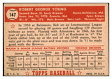 1952 Topps Baseball #147 Bobby Young Browns VG-EX 489392