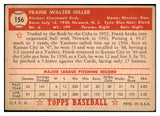 1952 Topps Baseball #156 Frank Hiller Reds VG-EX 489400