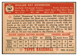 1952 Topps Baseball #167 Bill Howerton Pirates VG-EX 489410