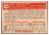 1952 Topps Baseball #176 Hank Edwards Reds EX+/EX-MT 489420