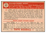 1952 Topps Baseball #177 Bill Wight Red Sox VG-EX 489421