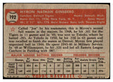 1952 Topps Baseball #192 Joe Ginsberg Tigers Good 489434