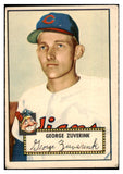 1952 Topps Baseball #199 George Zuverink Indians VG 489437