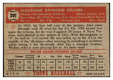 1952 Topps Baseball #201 Alex Kellner A's Good 489439