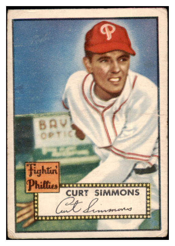 1952 Topps Baseball #203 Curt Simmons Phillies Good 489441