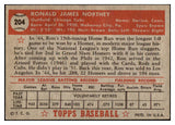 1952 Topps Baseball #204 Ron Northey Cubs VG 489443