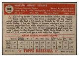 1952 Topps Baseball #208 Marlin Stuart Tigers GD-VG 489447